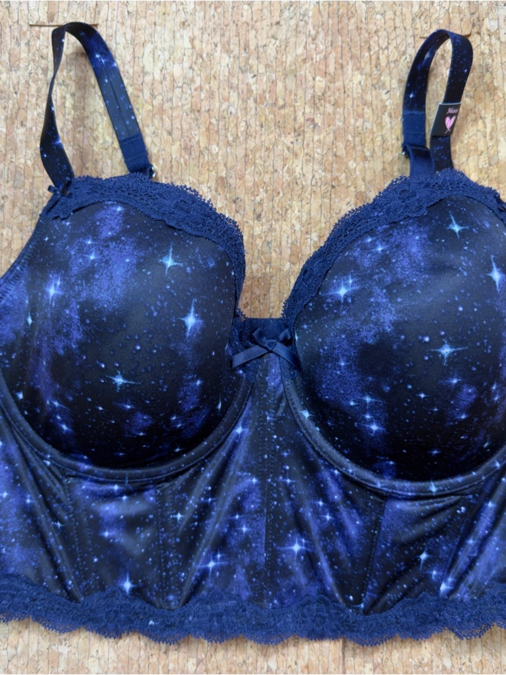 Victoria’s Secret Dream Angels Longline Bra 36DD Galaxy Lace New